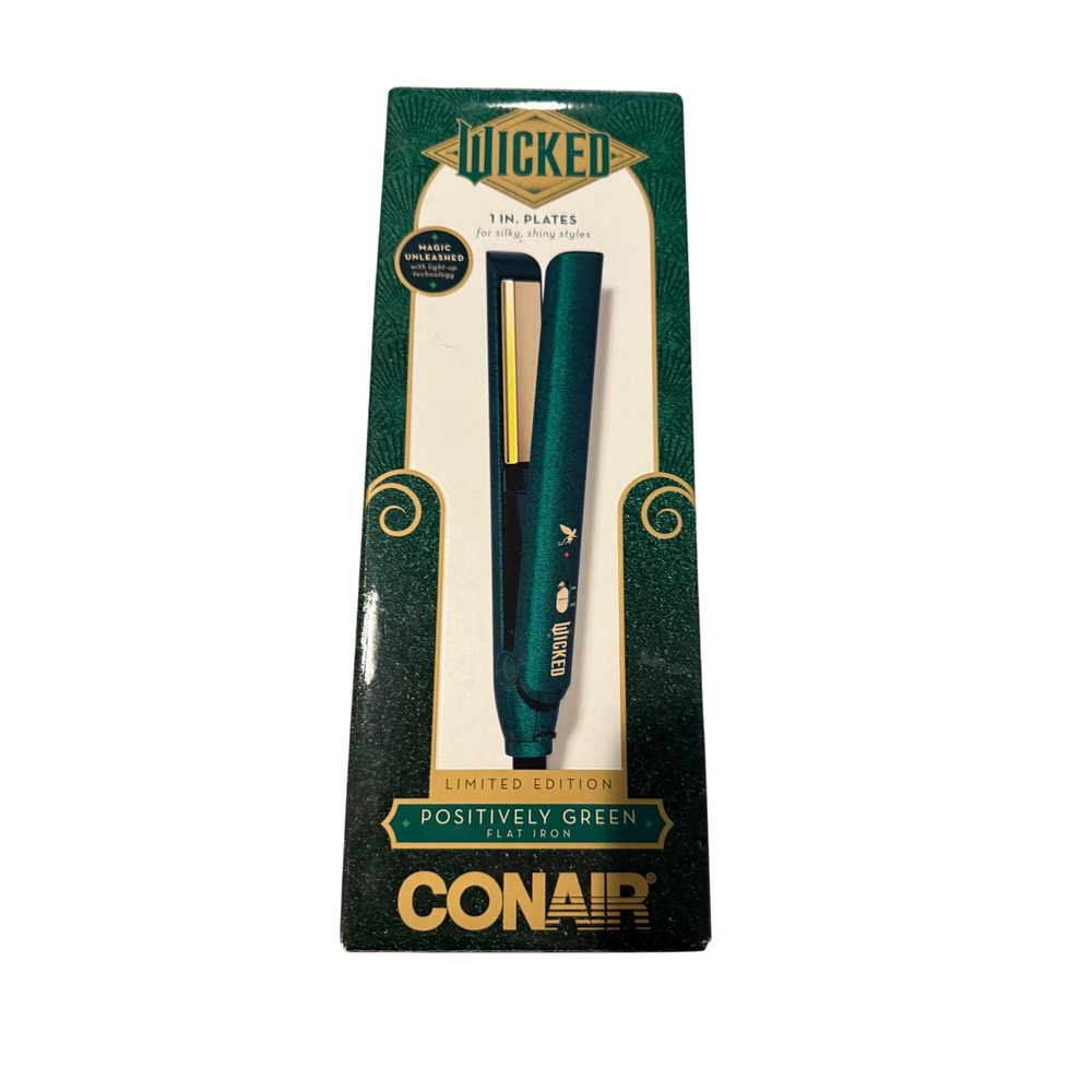 Conair Wicked Limited Edition Positively Green Flat Iron 1 Inch Ceramic CS429WKD